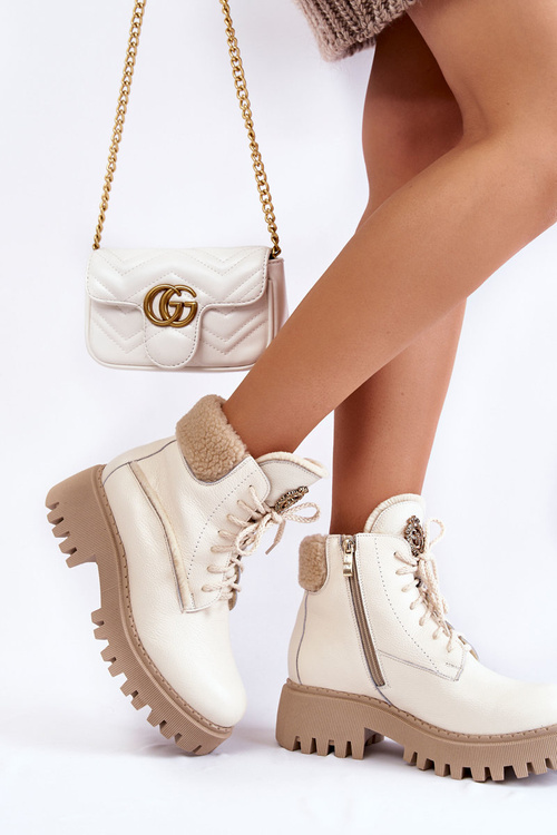 Dámske kožené topánky Svetlo žobrákov lemar Vergo