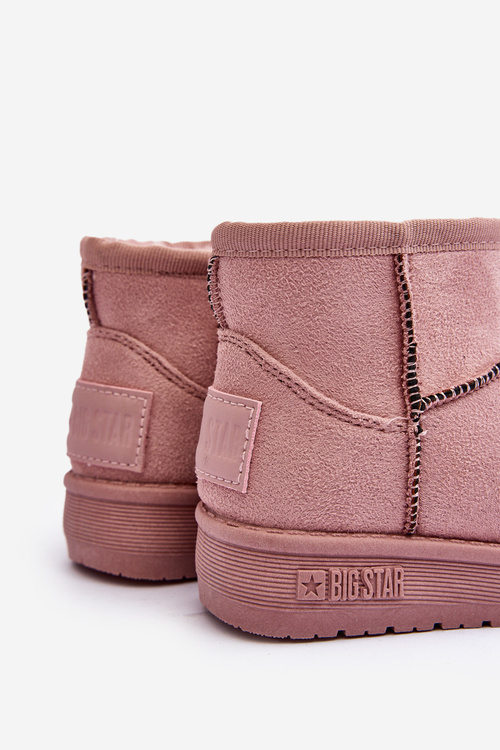 Dívčí Sněhové Teple Boty S Kožešinou S Ušima Růžový Betty