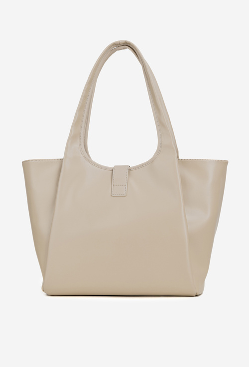 Taška shopper s přezkou NOBO BAG6010-015 světle béžová