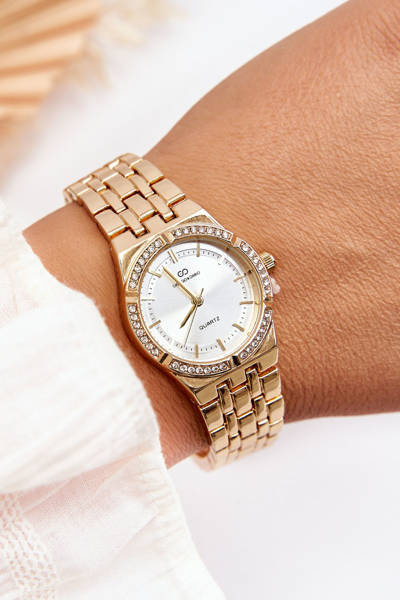 Oceľové hodinky s zirkónmi Giorgio a Dario zircons