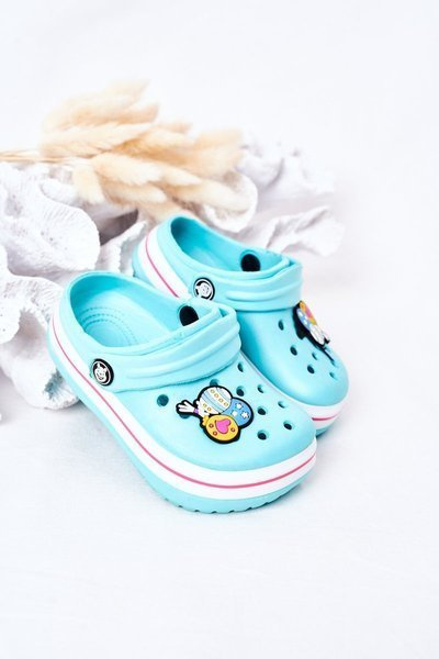 Dětské Pěnové Nazouváky Crocs Zelené-Růžové Lazy Day