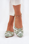 Dámske Kožené Baleríny Maciejka 01358-50 Mätové