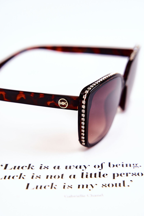 Dámske mramorované slnečné okuliare M2338 hnedé