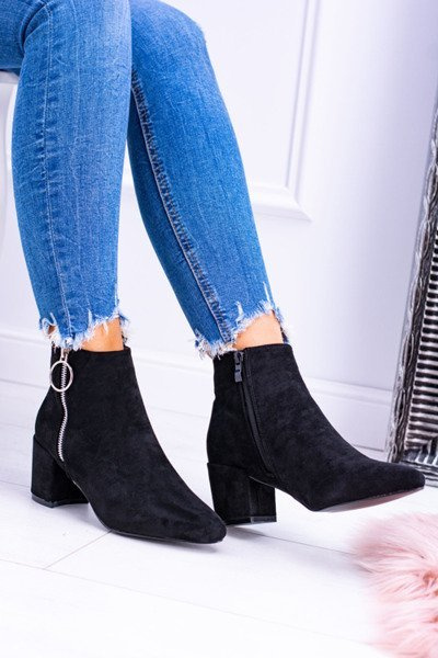 Čierne semišové topánky na Jonnes Spitz