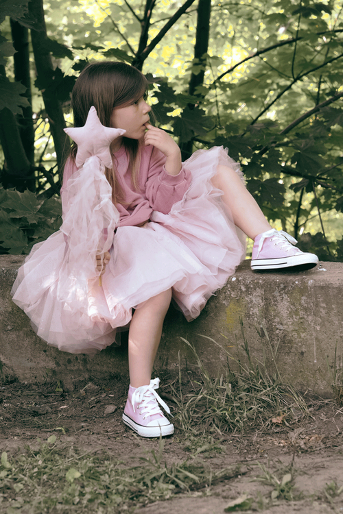 Tenisky pre deti s vysokým ružovým filimonom