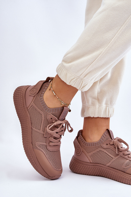 Dámske pohodlné tenisky Pamäť penového systému Big Star LL274416 svetlo hnedá