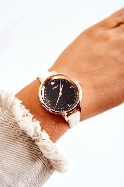 Dámske hodinky na tenkom popruhu ernest biela