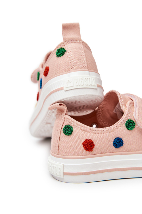 Detské tenisky na suchý zips Veľká hviezda JJ374054 Pink