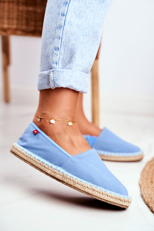 Ženské espadrilles modrá veľká hviezda DD274A153 Blue Sole