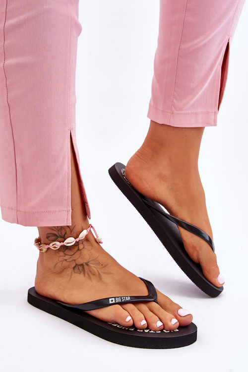 Pohodlné flip -flops Big Star LL274800 Black