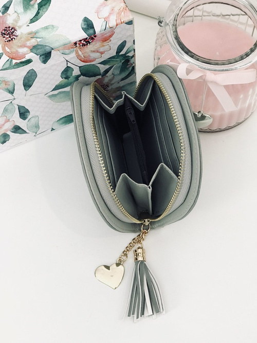 Large Women's Black Trendy Wallet Gold Zipper