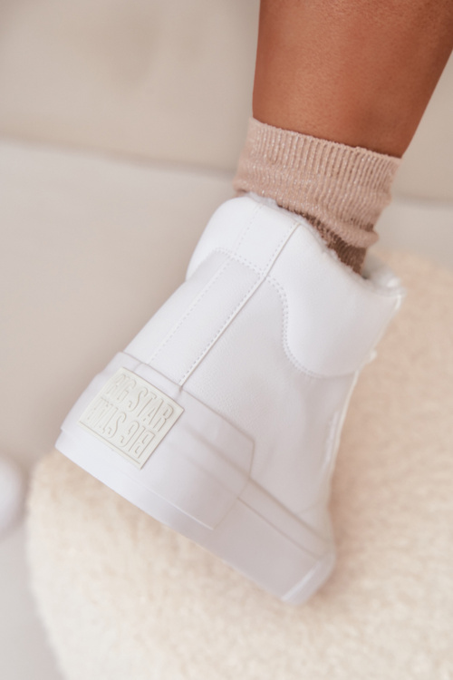 Zateplené Dámske Tenisky Na Platforme Big Star OO274794 Biele