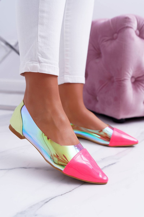 Lu Boo Transparentné holografické baleríny vo Fluo Spitz