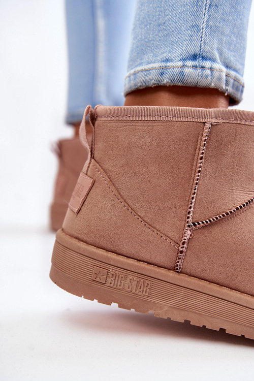 Dámske izolované snehové topánky Veľká hviezda KK274293 Svetlo ružová