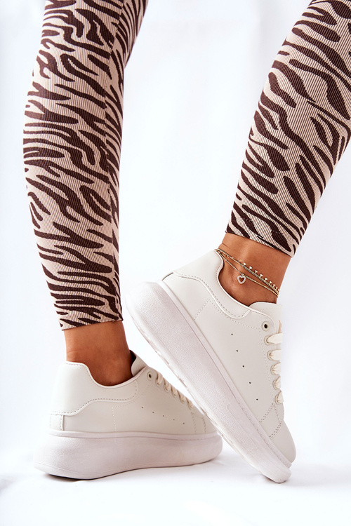 Kozene Sportovní Obuv Na Platformě Béžové Lemmy