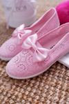 Dětská Tenisky Krajkové Růžové Dudi