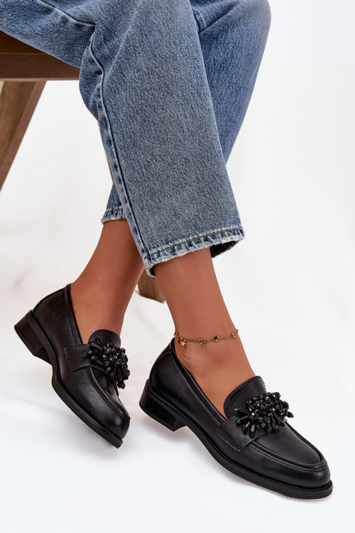 Dámske Mokasíny S Ozdobou Čierne Murelle