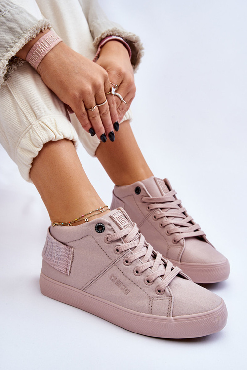 Dámske klasické vysoké tenisky Big Star LL274004 nahé