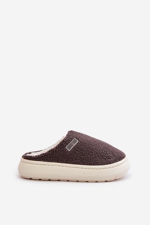 Zateplené Papuče Na Hrubej Podošve Big Star MM274134 Tmavosivá