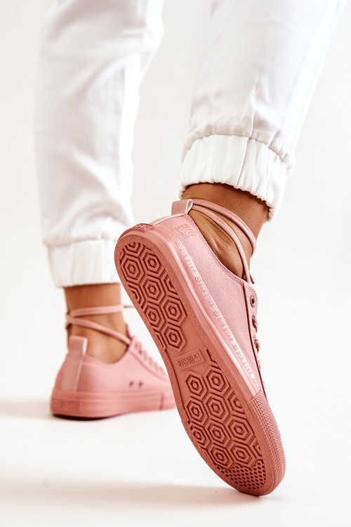 Veľká hviezda JJ274005 Nízke tenisky tmavo ružové