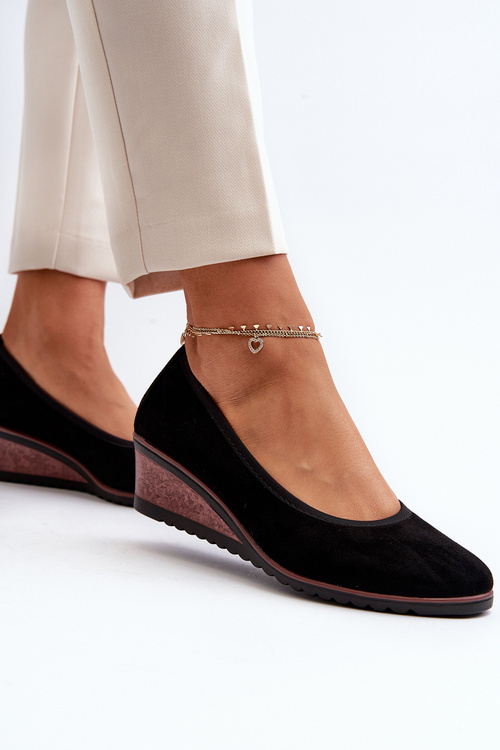 Dámske topánky na podpätku čierne Belli