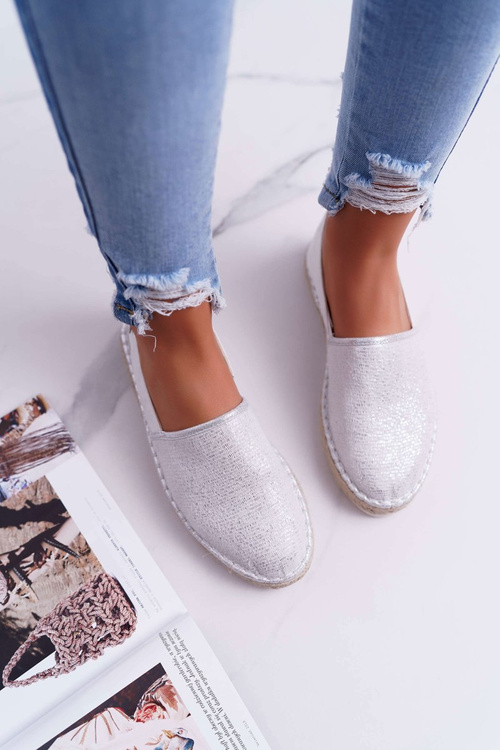 Dámské Espadrilky Big Star Stříbrné DD274770