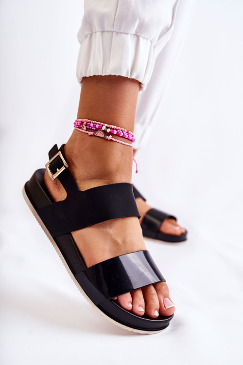 Gumové Sandály Na Platformě Černá Kathia