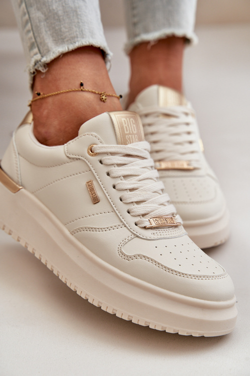 Dámské Tenisky Na Platformě Big Star OO274757 HI-POLY SYSTEM Bílé