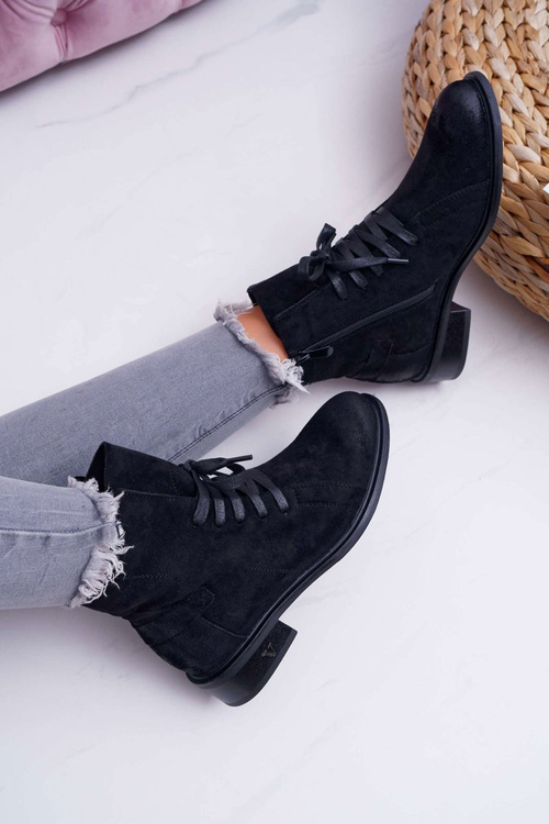 Dámské Kotníkové Boty nízké Černé Teref