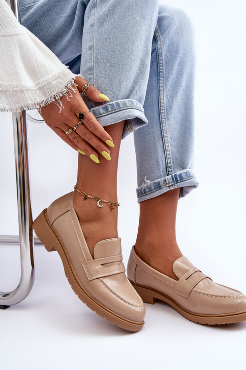 Klasické Dámské Mokasíny Bežové Faradays