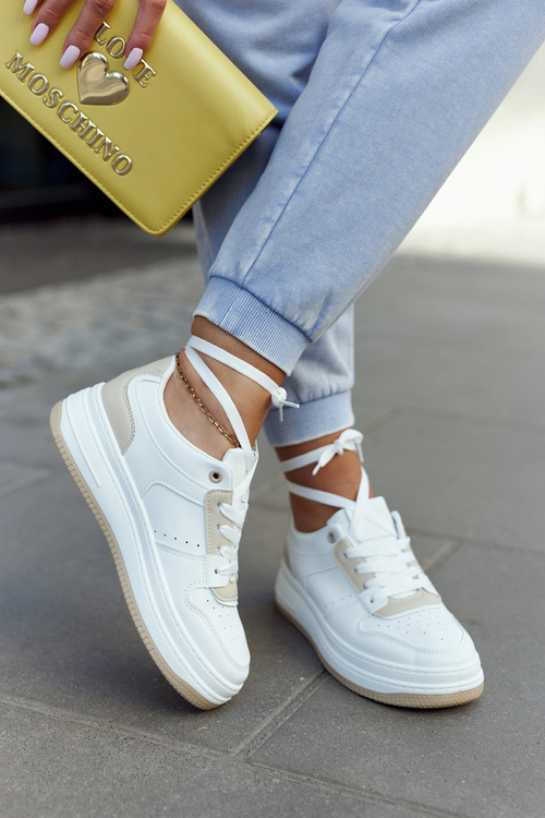 Dámská sportovní obuv bílá a béžová New Haven