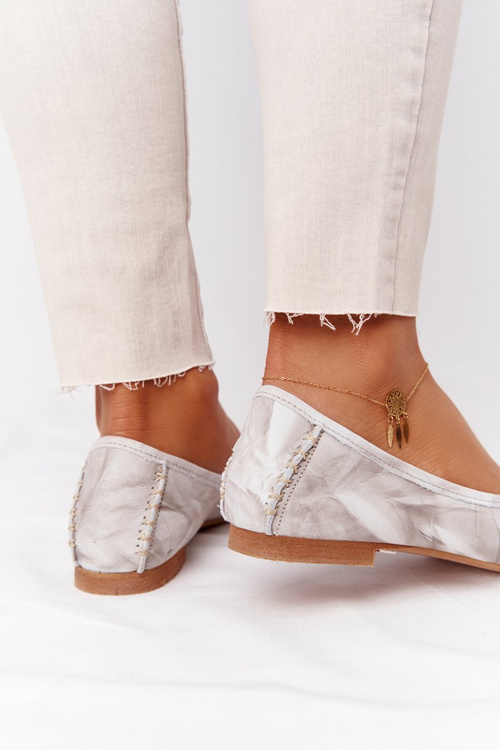 Dámské Kožené Baleríny Maciejka 01358-44 Béžové