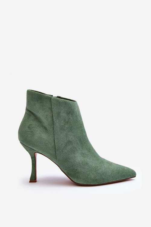 Ženské semišové topánky na päte Green Meris