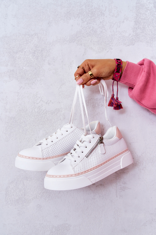 Sportovní Boty Na Platformě bílá a růžová Louisa