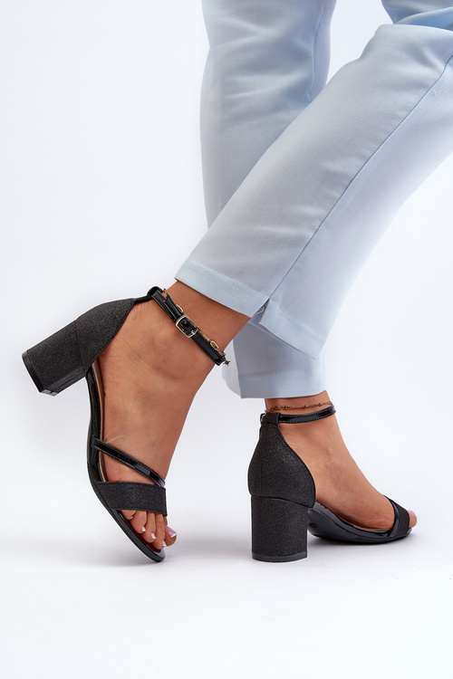 Dámské sandály na nízkém podpatku černé Ploemis