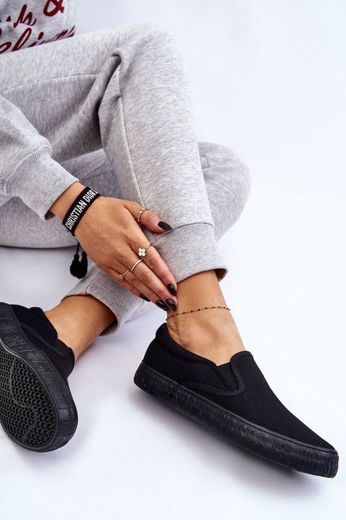 Dámské tenisky Slip-On Big Star LL274392 Černá