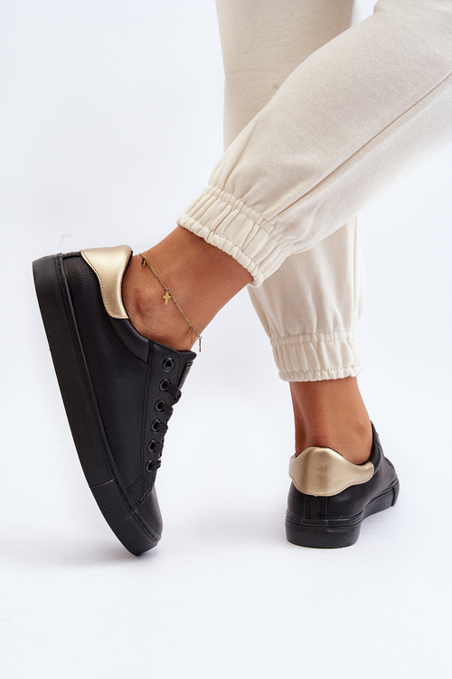 Dámske tenisky z ekologickej kože čierne Tiraelle