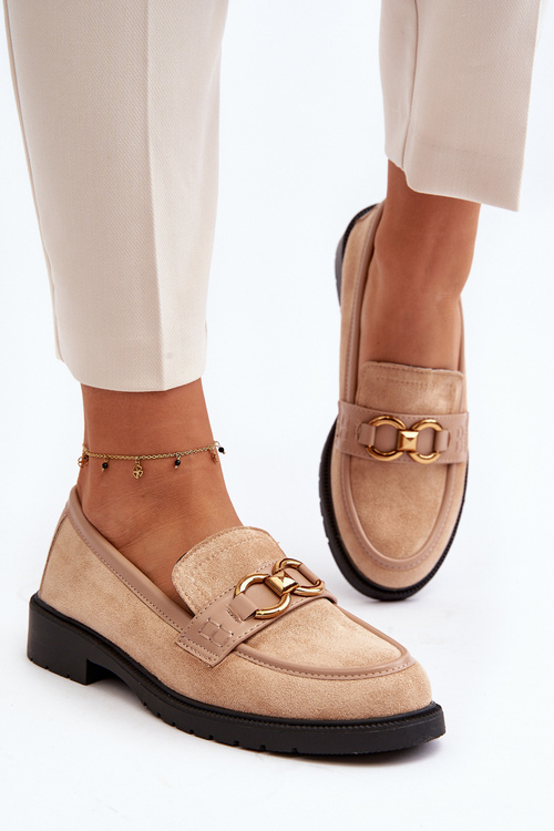 Klasické dámské mokasíny béžové Fiviana