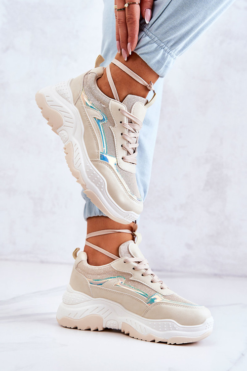 Ženské lesklé tenisky Bege callisto