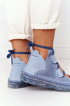 Dámské Kožené Polobotky Maciejka Modré 04457-06