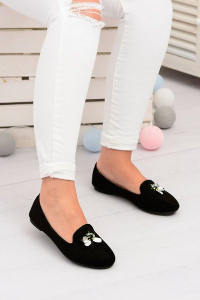 Suede Black Women's Ballerinas Lordy Vena