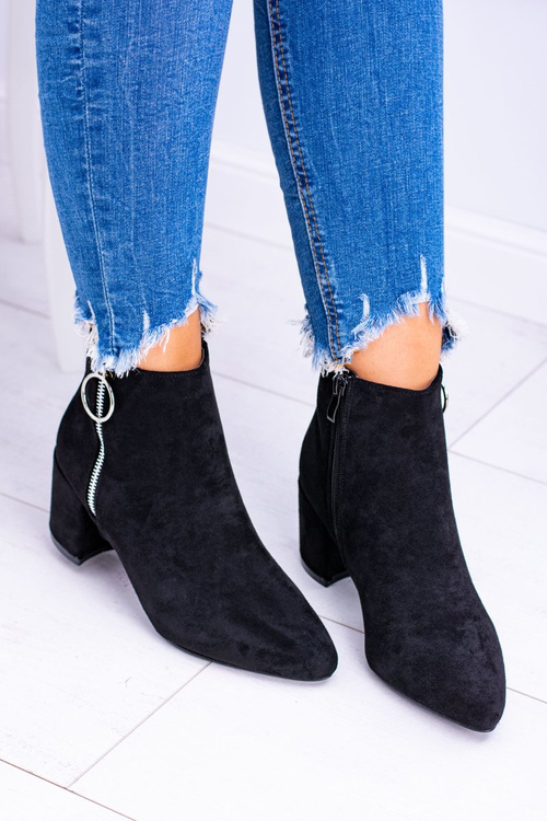 Čierne semišové topánky na Jonnes Spitz