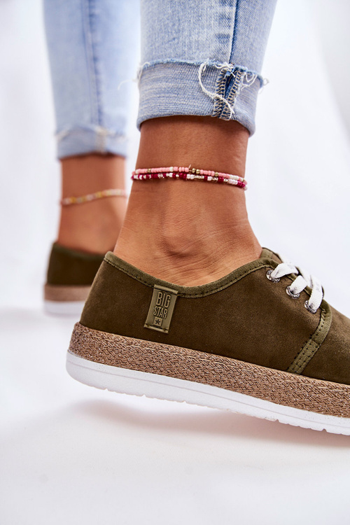 Dámské nízké tenisky Memory Foam System Big Star KK276007 Khaki