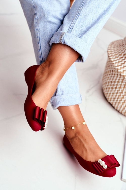 Gumové Baleríny Meliski Červené Joleen