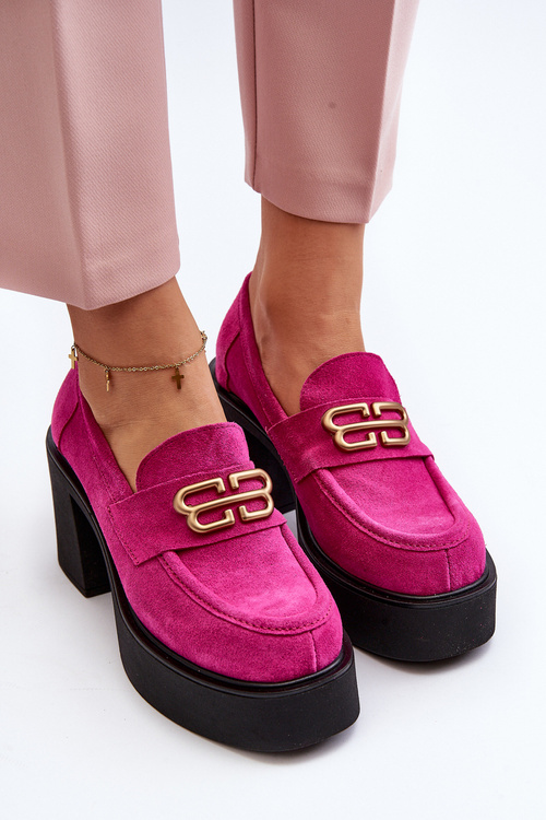 Zazoo 20170 Dámske Semišové Topánky Na Podpätku Fuksia