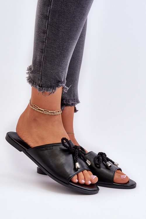 Dámske sandále z eko kože Big Star NN274066 Čierne