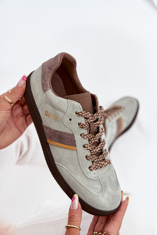 Dámske Nízke Sneakers Z Semiša Big Star SS274678 HI-POLY SYSTEM Mätový