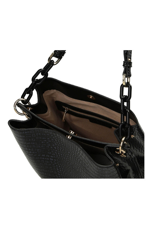 NOBO M0120-C020 Čierna hadová kabelka