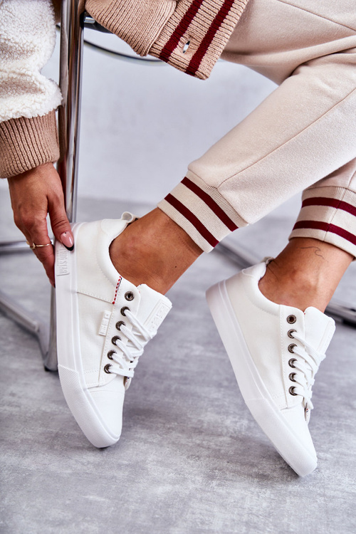 Dámské tenisky z nízkého materiálu Big Star KK274003 Bílé