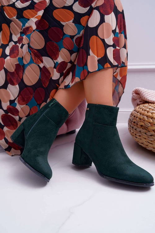 Dámské Kotníkové Boty Na Podpatku Sergio Leone Zelené BT522